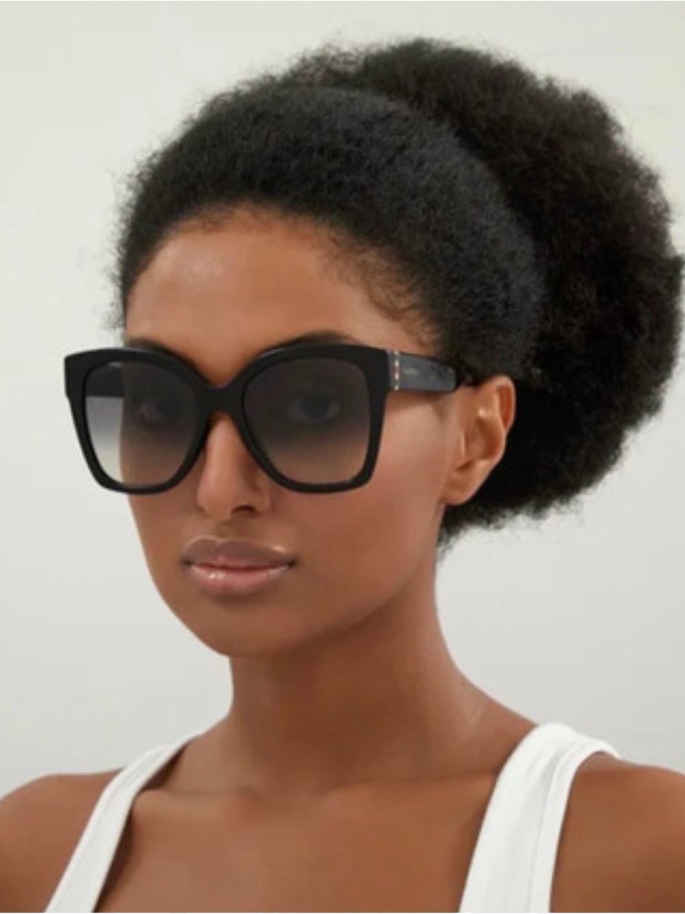 Gucci Black Oversized Gradient-Arm Women's Sunglasses
